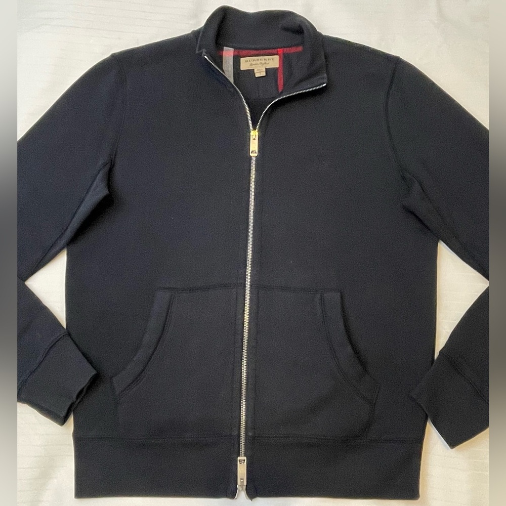 Burberry Men's Navy Zip-Front Bomber Jacket